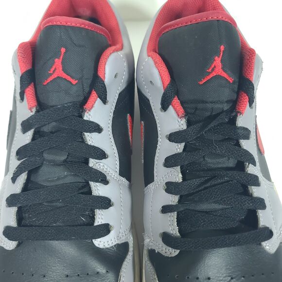 Nike Air Jordan 1 Low Blk Cement Gray Fire Red Men Sz 12 Sneaker Shoe 553558-060 main image 5